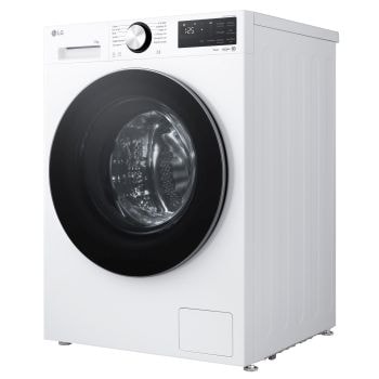 Immagine con vista in diagonale della lavatrice LG F4NX5011TLC